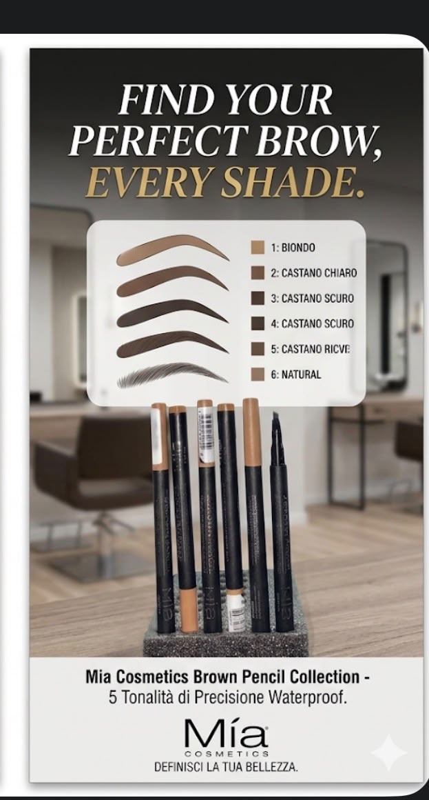 Mia Cosmetics Brow Pencil Collection – Matita Sopracciglia Waterproof